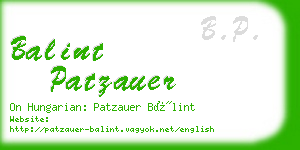 balint patzauer business card